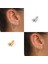 No.3 Boyutu Aide Terling Gümüş 1 Adet Düz Uçlu Piercing Takı Kadınlar Için Zirkon Nazar Yıldırım Küre Saplama Küpe Labret Dudak Yüzük (Yurt Dışından) 5