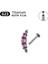 1.2X12MM Tarzı No.12 Boyutu Kadınlar Için G23 Titanyum Saplama Küpeler Astm F136 Labret Dudak Piercing Göbek Takısı 16G Cz Taş Spiral Tragus Kıkırdak Küpe (Yurt Dışından) 1