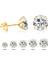 3mm Tarzı EA6185AS Kristal Küpe Kadınlar Için Yuvarlak Çiviler Gümüş Renk Zirkon Moda Takı Brinco Hediye Bucle De Oreille Femme (Yurt Dışından) 3
