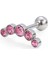 Altın 1 Adet Kristal Kıkırdak Piercing Helix Küpe Damızlık Kadınlar Paslanmaz Çelik Kristal Cevheri Opal Punk Rock Zirkon Düğme Küpe Takı (Yurt Dışından) 5