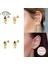E23 Konserve 1 Adet Mterling Gümüş Saplama Küpeler Kadınlar Için Hediyeler Kız Çocuklar Için Renkli Zirkon Piercing Küpe Takı Brincos (Yurt Dışından) 2