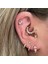 Pembe Konserve Terling Gümüş Inci Serisi Küpe Kadınlar Için Düğme Küpe 16G Iplik Piercing 18K Altın Düğün Güzel Takı (Yurt Dışından) 5