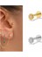 S26 Konserve Tragus Piercing Saplama Küpeler Wometerling Gümüş Kübik Zirkonya Labret Dudak Yüzük Kıkırdak Küpe Takı 1 Adet (Yurt Dışından) 5