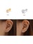 No.16 Boyutu Aide Terling Gümüş Labret Dudak Yüzük Zirkon Kulak Çıtçıt Küpe Kadınlar Için Küreler Tragus Kıkırdak Piercing Punk Takı (Yurt Dışından) 5
