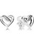 PAE058 Yeni Terling Gümüş Popüler Küpe Arı ve Kalp Dolanmış Daireler Görkemli Tüyler Allure Küpe Kadınlar Takı Hediye Için (Yurt Dışından) 5