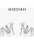 Modıan Gerçek Gümüş Geometrik Çizgi Küpe Kakma Parlak Zirkonya ile Moda Dalga Saplama Küpe Takı Hediye (Yurt Dışından) 1