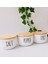 3lü Lüx Bambu Kapaklı Salt/pepper/spice Kavanozu 1