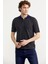 Pamuk Polo Yaka Kısa Kol Triko T-Shirt - Antrasit 4