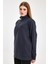 Kadın Sweatshirt, Antrasit Sweatshirt, Fermuar Yakalı Sweatshirt, Oversize Sweatshirt 3