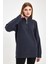 Kadın Sweatshirt, Antrasit Sweatshirt, Fermuar Yakalı Sweatshirt, Oversize Sweatshirt 5