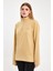 Kadın Sweatshirt, Bej Sweatshirt, Fermuar Yakalı Sweatshirt, Oversize Sweatshirt 3