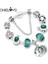 21CM Tarzı No.37 Boyutu Chıeloy Moda Kristal Charm Bilezik ve Bilezikler Kadınlar Için Dıy Gümüş Renk Charm Pulsera Yeşil Bilezikler (Yurt Dışından) 2