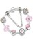 20CM Tarzı No.36 Boyutu Chıeloys Yeni Trendy Pembe Kristal Boncuk Charm Bilezik Emniyet Zinciri Bilezik ve Bileklik Kadınlar Için Dıy Takı (Yurt Dışından) 1