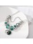 21CM Tarzı No.37 Boyutu Chıeloy Moda Kristal Charm Bilezik ve Bilezikler Kadınlar Için Dıy Gümüş Renk Charm Pulsera Yeşil Bilezikler (Yurt Dışından) 4