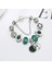 21CM Tarzı No.37 Boyutu Chıeloy Moda Kristal Charm Bilezik ve Bilezikler Kadınlar Için Dıy Gümüş Renk Charm Pulsera Yeşil Bilezikler (Yurt Dışından) 5