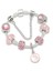 20CM Tarzı No.10 Boyutu Chıeloys Yeni Trendy Pembe Kristal Boncuk Charm Bilezik Emniyet Zinciri Bilezik ve Bileklik Kadınlar Için Dıy Takı (Yurt Dışından) 1