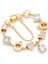 21CM Tarzı GD029 Eovn Otantik Altın Renk Arılar Dangles Charm Bilezik Beyaz Kristal Boncuklar Güzel Bilezik Kadınlar Çocuklar Için Doğum Günü Hediyeleri (Yurt Dışından) 1