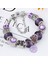 16CM Tarzı STILA15 Brace Code Mor Kristal Boncuklu ve Kelebek Kolyeli Bileklik Kadın Hediyeleri Için Mor Charm Bileklik (Yurt Dışından) 3