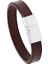 23CM Tarzı CB100-2 Lüks Çok Renkli Stil Tasarım Clatainless Çelik Erkek Deri Bileklik Siyahkahverengi cm Yakışıklı Erkek Hediyelerini Seçin (Yurt Dışından) 1