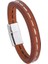 21CM Tarzı CB101-2 Lüks Çok Renkli Stil Tasarım Clatainless Çelik Erkek Deri Bileklik Siyahkahverengi cm Yakışıklı Erkek Hediyelerini Seçin (Yurt Dışından) 1