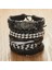 BR22Y0445 Vintage Erkek Örgülü Wrap Deri Bilezik Gotik Punk Yin Yang Infinity Tüy Ahşap Boncuklar Etnik Tribal Bileklikler Erkek Hediye (Yurt Dışından) 4