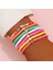 No.18 Boyutu Moda Gökkuşağı Istiflenebilir Bilezikler Kadınlar Için Set Kalp Charm Yumuşak Kil Çömlek Katmanlı Boncuk Zincir Bileklik Kadın Boho Takı (Yurt Dışından) 2