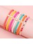 No.18 Boyutu Moda Gökkuşağı Istiflenebilir Bilezikler Kadınlar Için Set Kalp Charm Yumuşak Kil Çömlek Katmanlı Boncuk Zincir Bileklik Kadın Boho Takı (Yurt Dışından) 3