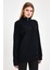 Kadın Sweatshirt, Siyah Sweatshirt, Fermuar Yakalı Sweatshirt, Oversize Sweatshirt 2