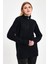 Kadın Sweatshirt, Siyah Sweatshirt, Fermuar Yakalı Sweatshirt, Oversize Sweatshirt 3