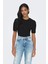 Onlbelia Keten Karışımlı Fitted T Shirt Kadın T Shirt 15289850 2
