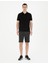 Erkek Antrasit Melanj Slim Fit Örme Şort 50292994-VR081 1