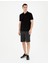 Erkek Antrasit Melanj Slim Fit Örme Şort 50292994-VR081 3