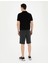Erkek Antrasit Melanj Slim Fit Örme Şort 50292994-VR081 4
