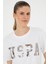 U.S. Polo Assn. Kadın Beyaz Basic T-Shirt 50280020-VR013 2