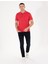 Erkek Kırmızı Regular Fit Polo Yaka Merserize Tişört 50262668-VR030 4