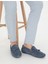 Erkek İndigo %100 Deri Loafer Ayakkabı 50287200-VR028 2