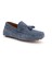 Erkek İndigo %100 Deri Loafer Ayakkabı 50287200-VR028 4