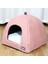 Mavi Stil M 36X36X40CM Yeni Katlanabilir Köpek Kedi Yatağı Kaymaz Pet Kulübesi Toprak Renk Yavru Kedi Evi Kapalı Kapalı Uyuyan Kediler Küçük Köpekler Için Mağara Yatağı Çadır (Yurt Dışından) 4