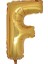 F Harf Altın Folyo Balon 34 Inc 80 cm 1