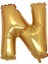 N Harf Altın Folyo Balon 34 Inc 80 cm 1