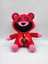 Gülümseyen Yaratıklar Korku Gülümseyen Hayvan Serisi Bebek Pembe Domuz Peluş Oyuncak Oturan Kırmızı Ayı 25CM 140G Vakum Sıkıştırma (Yurt Dışından) 1
