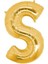 S Harf Altın Folyo Balon 34 Inc 80 cm 1