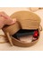 Bej Tarzı Yuvarlak Hasır Çanta Kadın Dokuma Plaj Crossbody Çanta Bayanlar Için Sevimli Omuz Rattan El Yapımı Örme Şeker Renk Küçük Çanta (Yurt Dışından) 3
