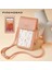 Pembe Tarzı Yeni Dokunmatik Ekranlı Telefon Çantası Kızın Omuz Crossbody Kare Çanta Mini Baskılı Cep Telefonu Çanta Moda Küçük Taze Cüzdan (Yurt Dışından) 3