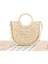 Bej Tarzı El Yapımı Yarım Yuvarlak Rattan Dokuma Hasır Çanta Yaz Kadın Messenger Crossbody Çanta Kızlar Küçük Plaj Çanta (Yurt Dışından) 1