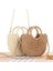 Bej Tarzı El Yapımı Yarım Yuvarlak Rattan Dokuma Hasır Çanta Yaz Kadın Messenger Crossbody Çanta Kızlar Küçük Plaj Çanta (Yurt Dışından) 5