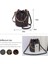 Siyah Stil Geometrik Yansıtıcı Aydınlık Kova Çanta Kadın Tasarımcı Çantaları Ipli Holografik Çanta Crossbody Omuz Çantaları Kızlar Için (Yurt Dışından) 5