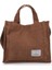 Kahverengi Tarzı Kadife Rahat Kadın Tote Omuzdan Askili Çanta Retro Sanat Tuval Crossbody Çanta Womeotton Fermuarlı Çanta Lüks Tasarımcı (Yurt Dışından) 1