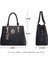 Gri Tarzı Kadın Moda Bagaj ve Çanta Çanta Omuz Bolsos Wome Newembroidery Büyük Kapasiteli Trendy Pu Siyah (Yurt Dışından) 5