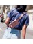 Gri Stil 2022 Yeni Moda Kadın Omuz Crossbody Çanta Saf Renk Yüzük Pu Messenger Göğüs Bel Çantası Bayan Kemer Çantası Deri Bel Çantası (Yurt Dışından) 3